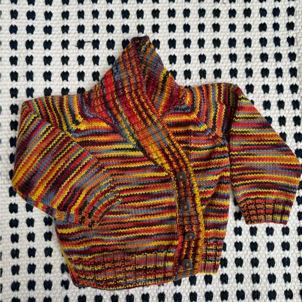 Misha And Puff Multicolor Striped Cardigan Primary Spacedye